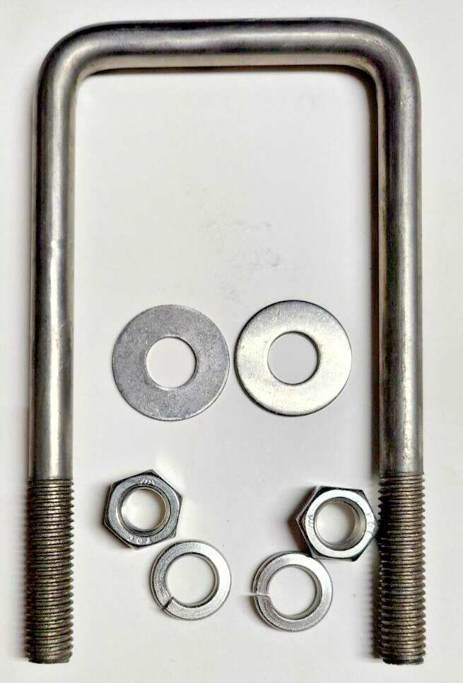 thumbnail image 2 of Galvanized Square U-Bolts For Boat Trailer - 1/2" D X 3 1/16" W X 4 5/16" L (8 Pack) 2 of 6