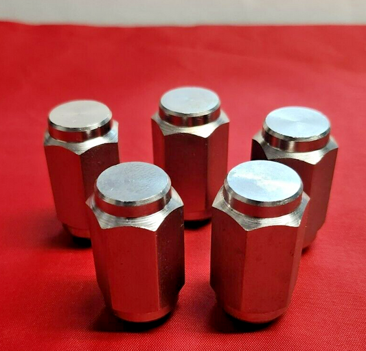 Solid 304 Stainless Steel 1/2-20 Acorn Lug Nuts For Trailer Wheel Rim (lot of 5)
