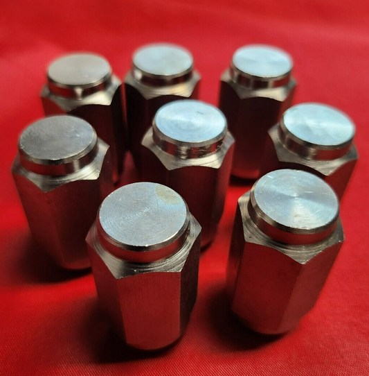 Solid 304 Stainless Steel 1/2-20 Acorn Lug Nuts For Trailer Wheel Rim (lot of 8)