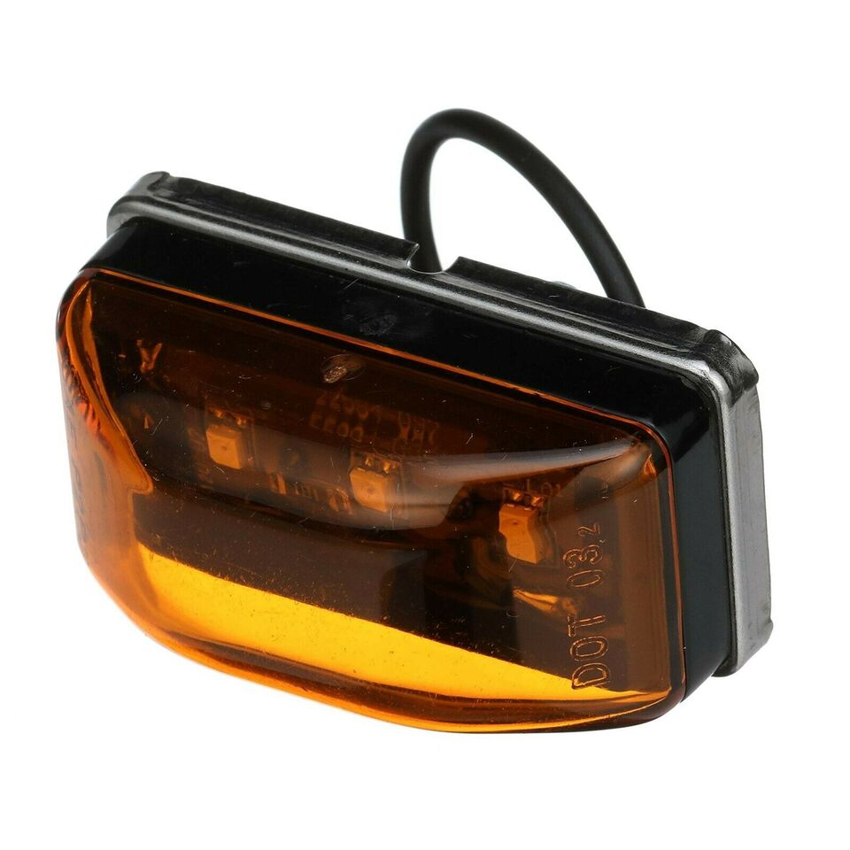 LED Stud Mount Side Marker/Clearance Light Amber Boat Trailer