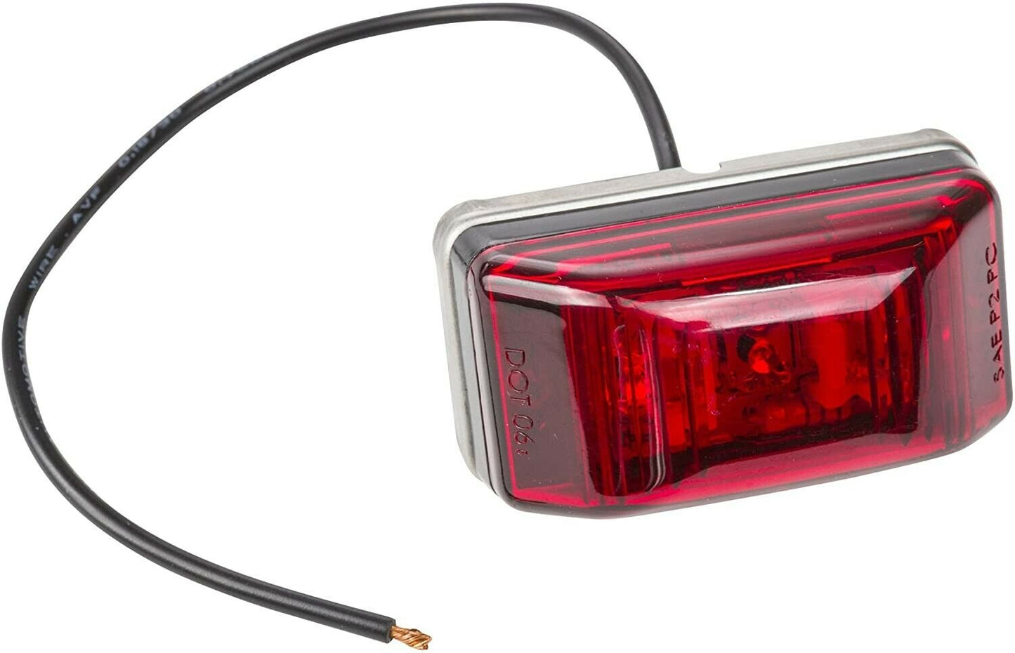 LED Stud Mount Side Marker/Clearance Light Red Boat Trailer