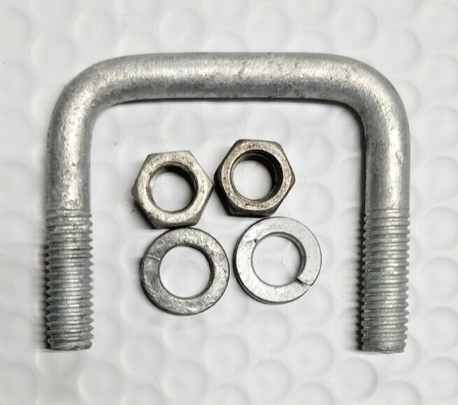 Boat Trailer U-Bolt Galvanized Square axle 3 1/8" x 3 1/4" 45G washer & nut