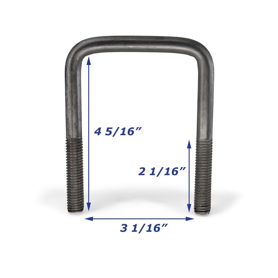 Boat Trailer U-Bolt hot dip Galvanized Square axle 3 1/16" x 4 5/16" 26G